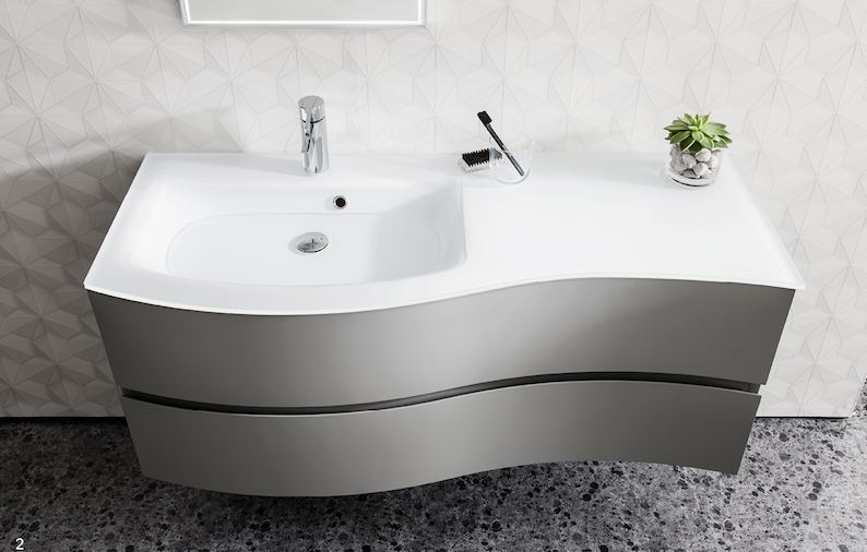 pioneering bathroom manufacturer bauhaus has launched a new range of moulded glass basins to accompany its design led svelte basin unit - Pioneering Bathroom Designs pioneering bathroom manufacturer bauhaus has launched a new range of moulded glass basins to accompany its design led svelte basin unit - Pioneering Bathroom Designs